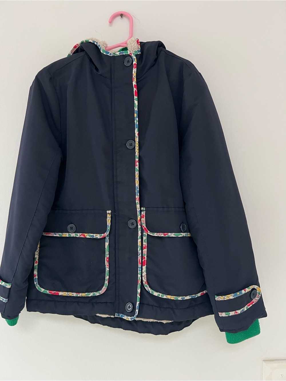 Mini Boden girls Cat Jacket ,Age 7-8 years winter Sherpa Jacket